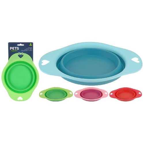 Basic foldable silicone dog food bowl-0