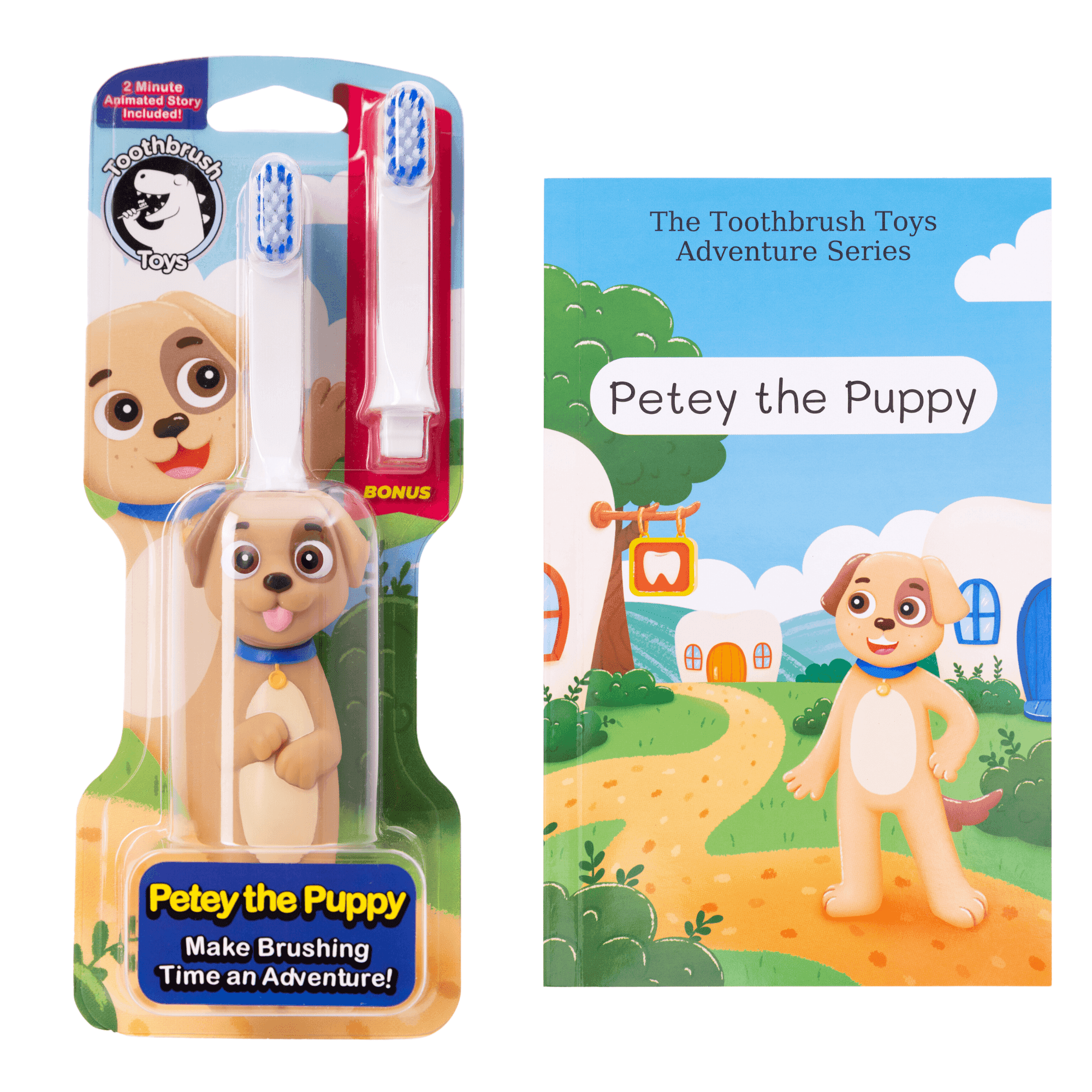 Toothbrush Toys Kids Character Toothbrush Set with Storybook-0