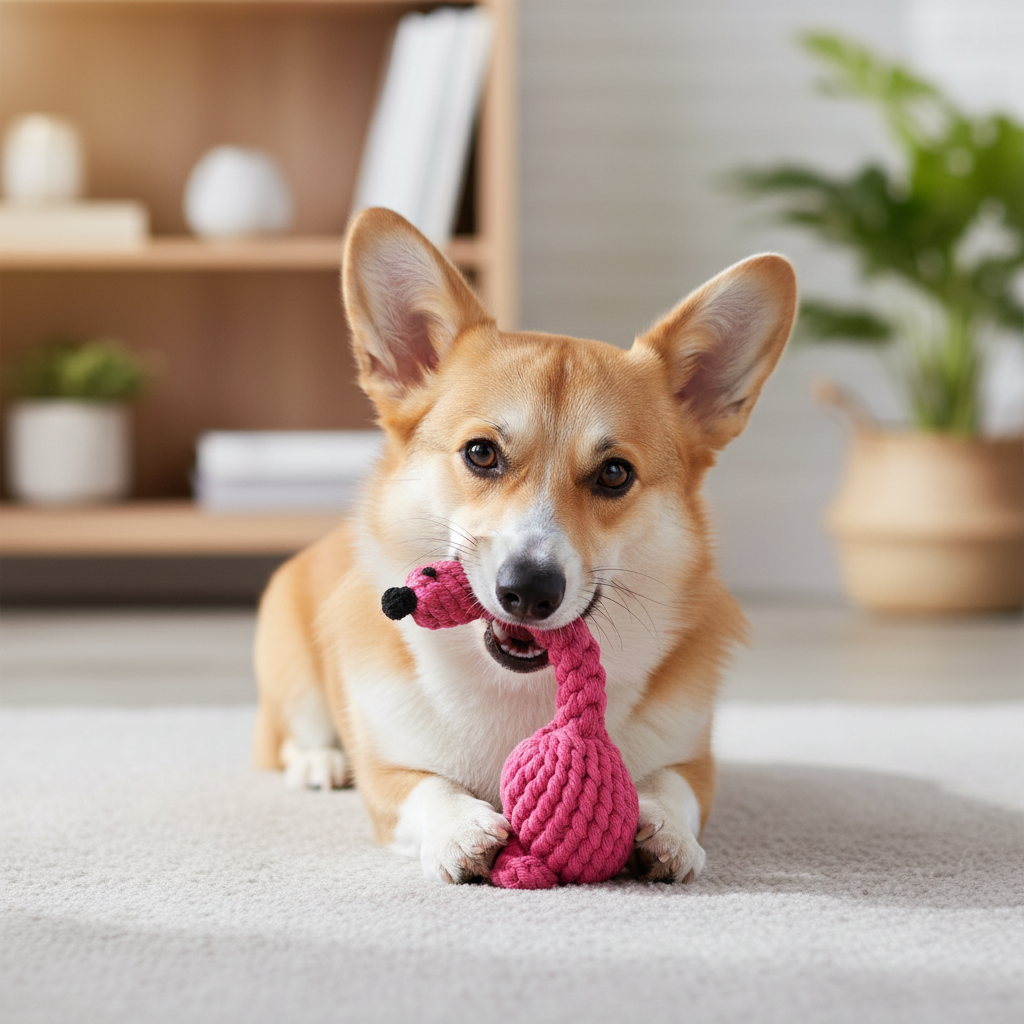 Flamingo Rope Dog Toy-4