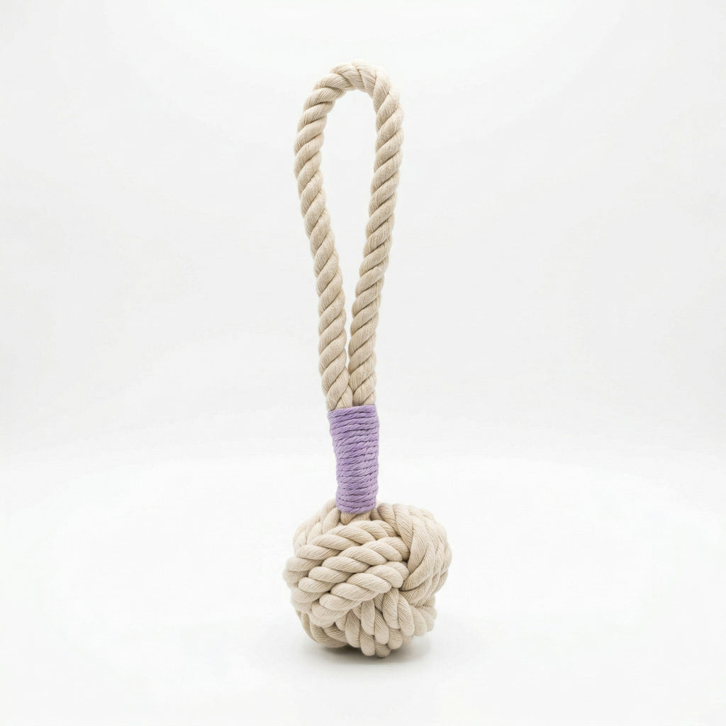 Natural White Tug Rope Toy | Handcrafted-4