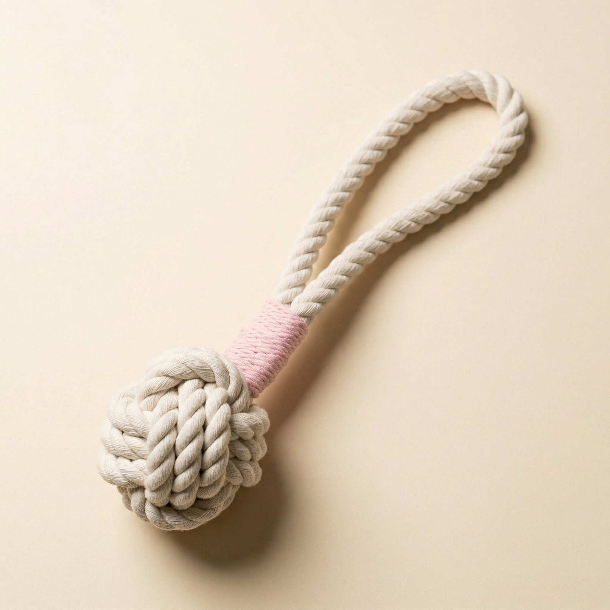 Natural White Tug Rope Toy | Handcrafted-6