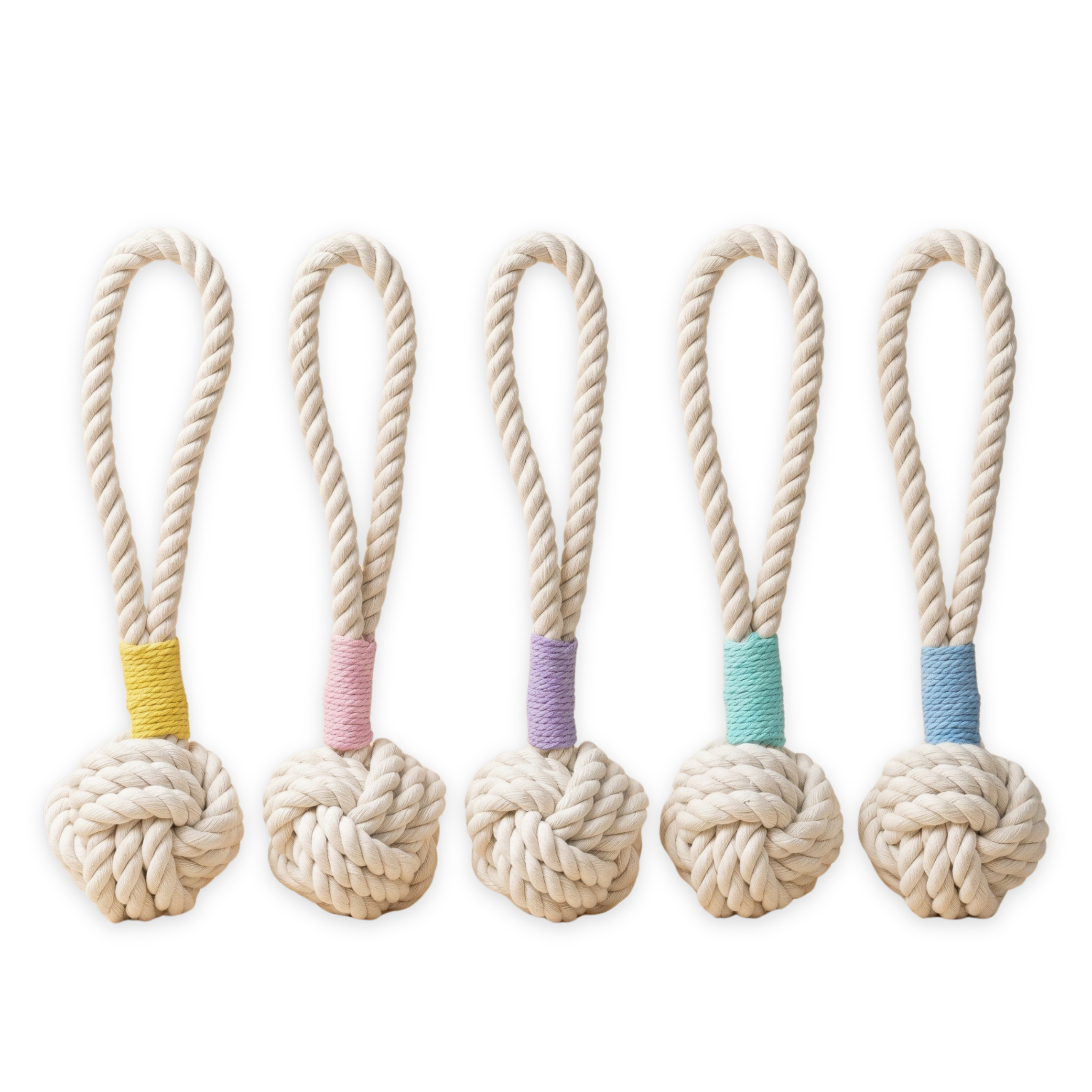 Natural White Tug Rope Toy | Handcrafted-0