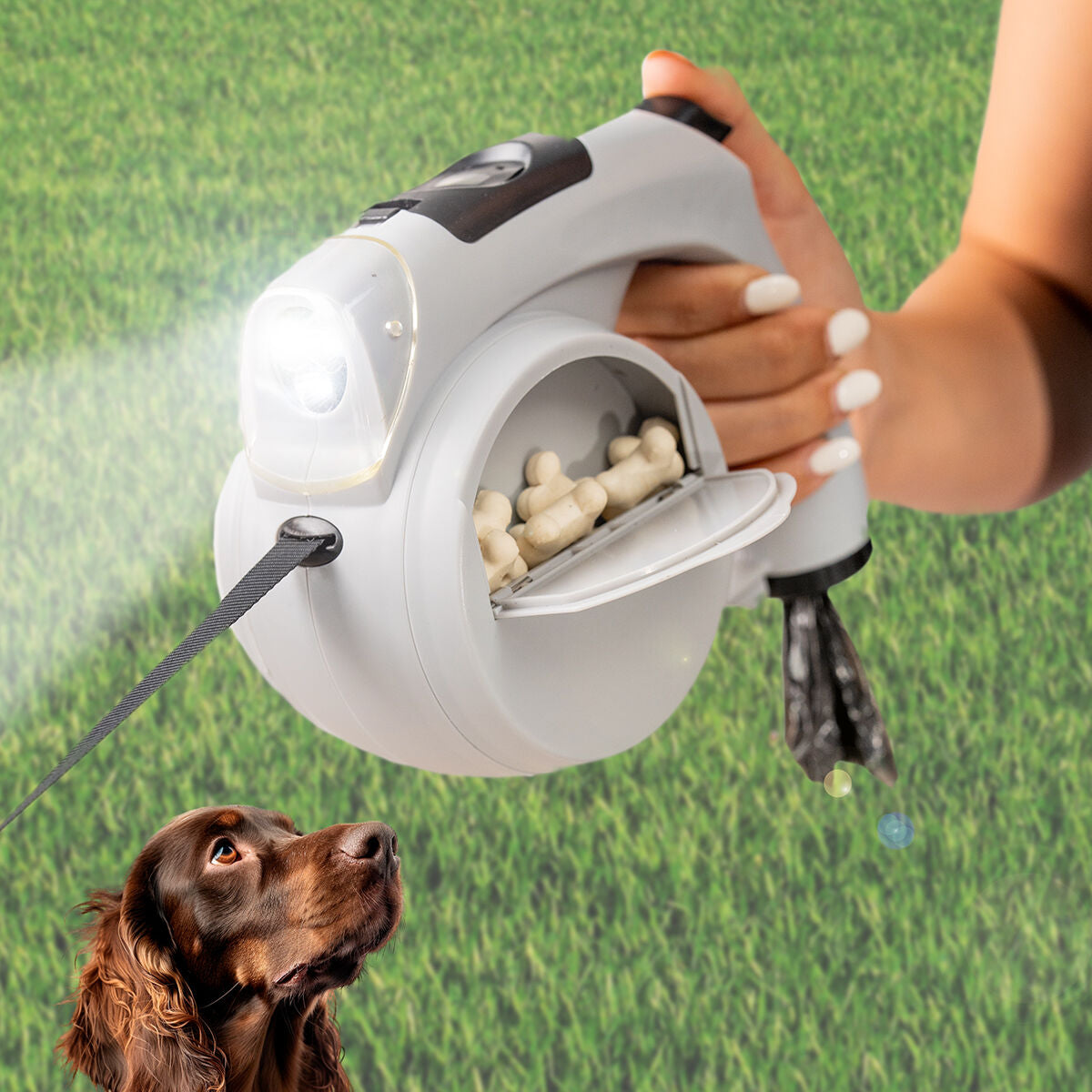 6-in-1 Retractable Dog Leash Leashic InnovaGoods-0