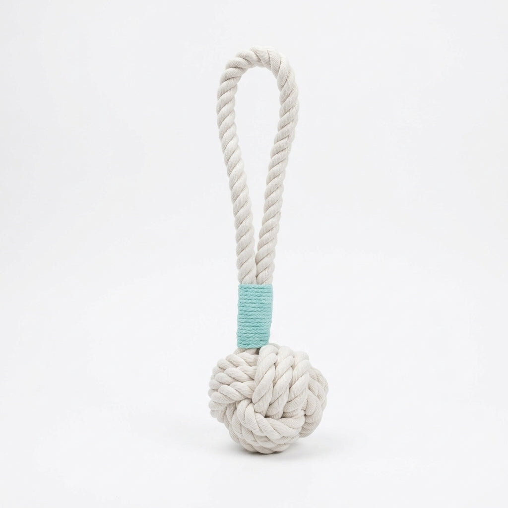 Natural White Tug Rope Toy | Handcrafted-2